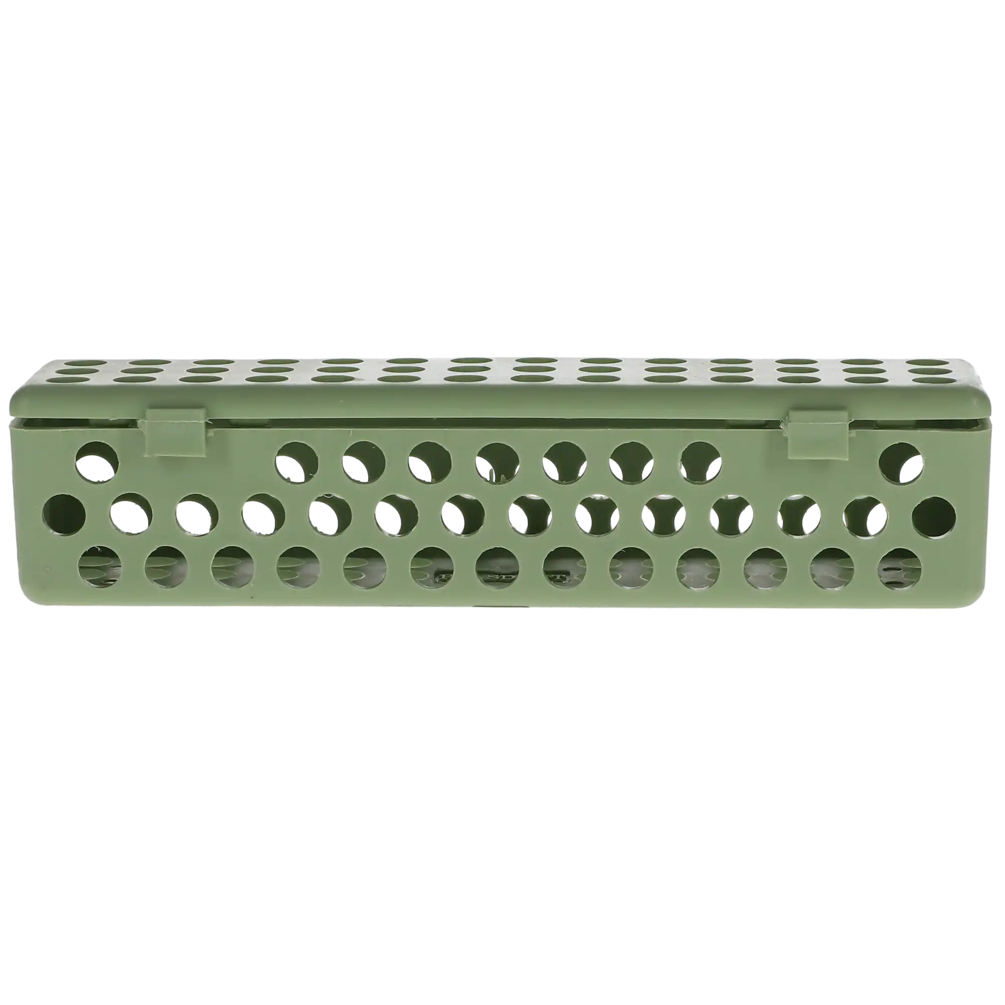 Plasdent - Instrument Steri Container - Green, 8" x 1-3/4" x 1-34", with Snap
