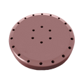 Plasdent - Large Round Bur Block - Mauve, Magnetic, 28 Burs Capacity, Diameter 2