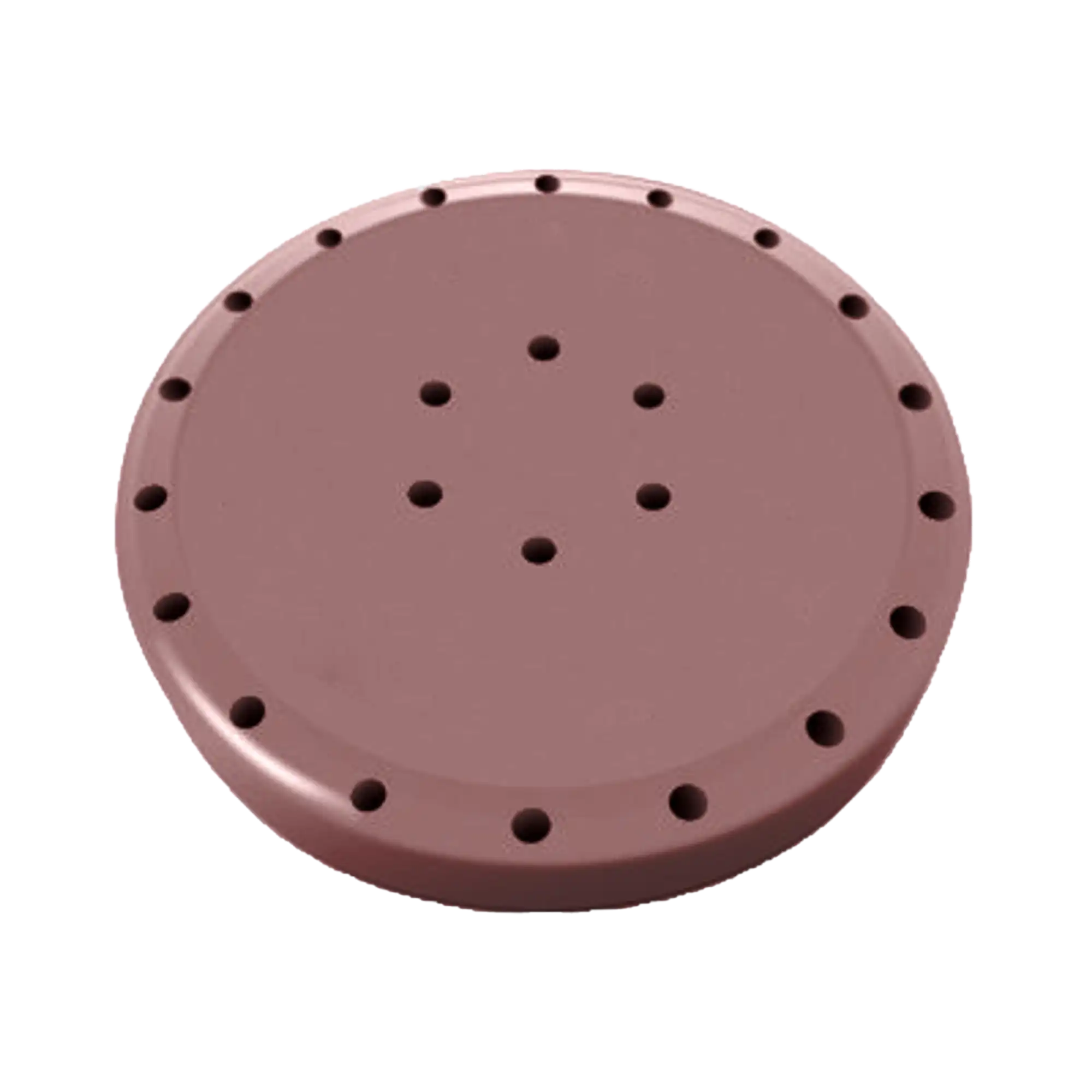 Plasdent - Large Round Bur Block - Mauve, Magnetic, 28 Burs Capacity, Diameter 2