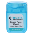 Quala - Dental Floss Nylon Floss, Waxed Plain, 12 yds, 72/cs
