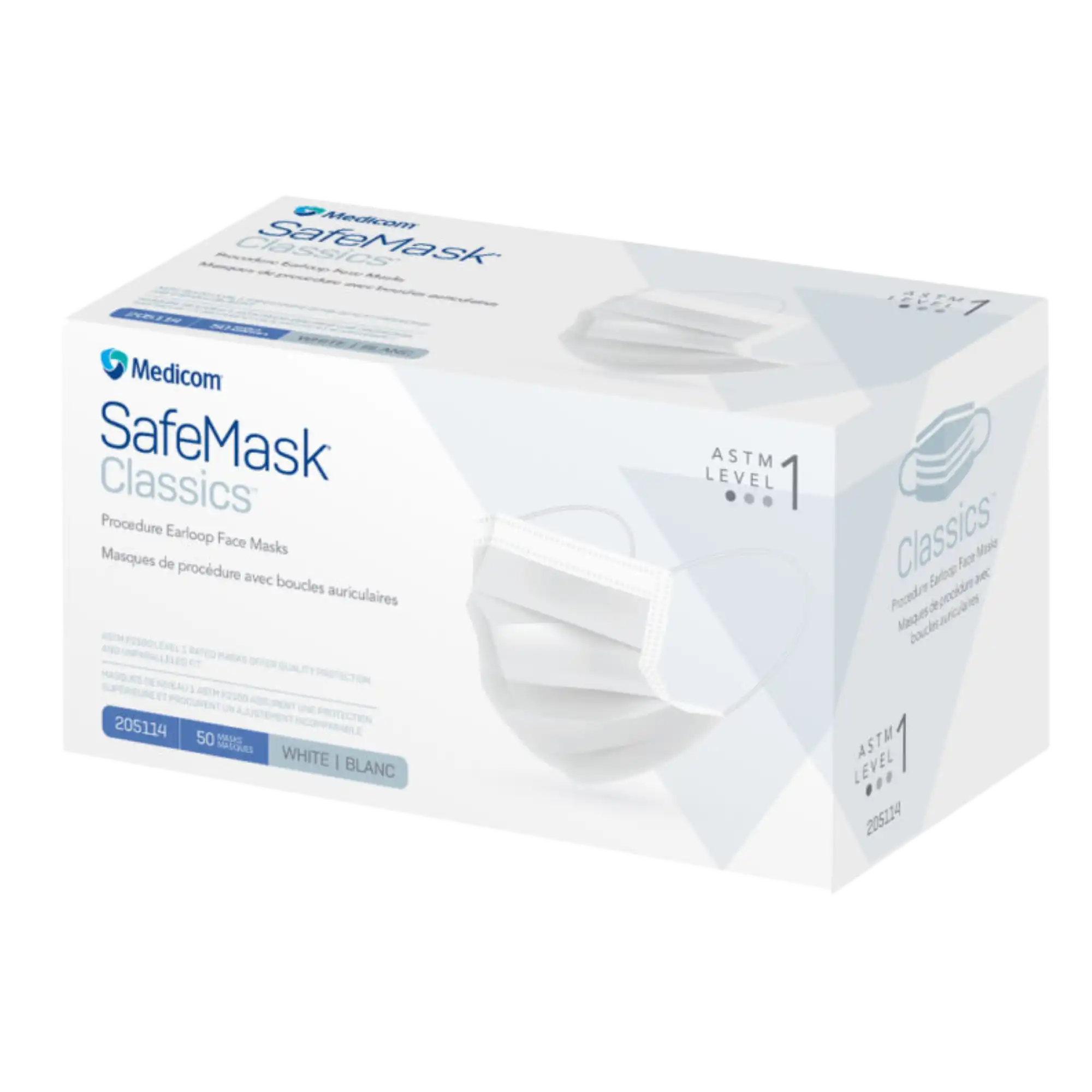 Medicom - SafeMask Classics Earloop Masks L1 50/Box White