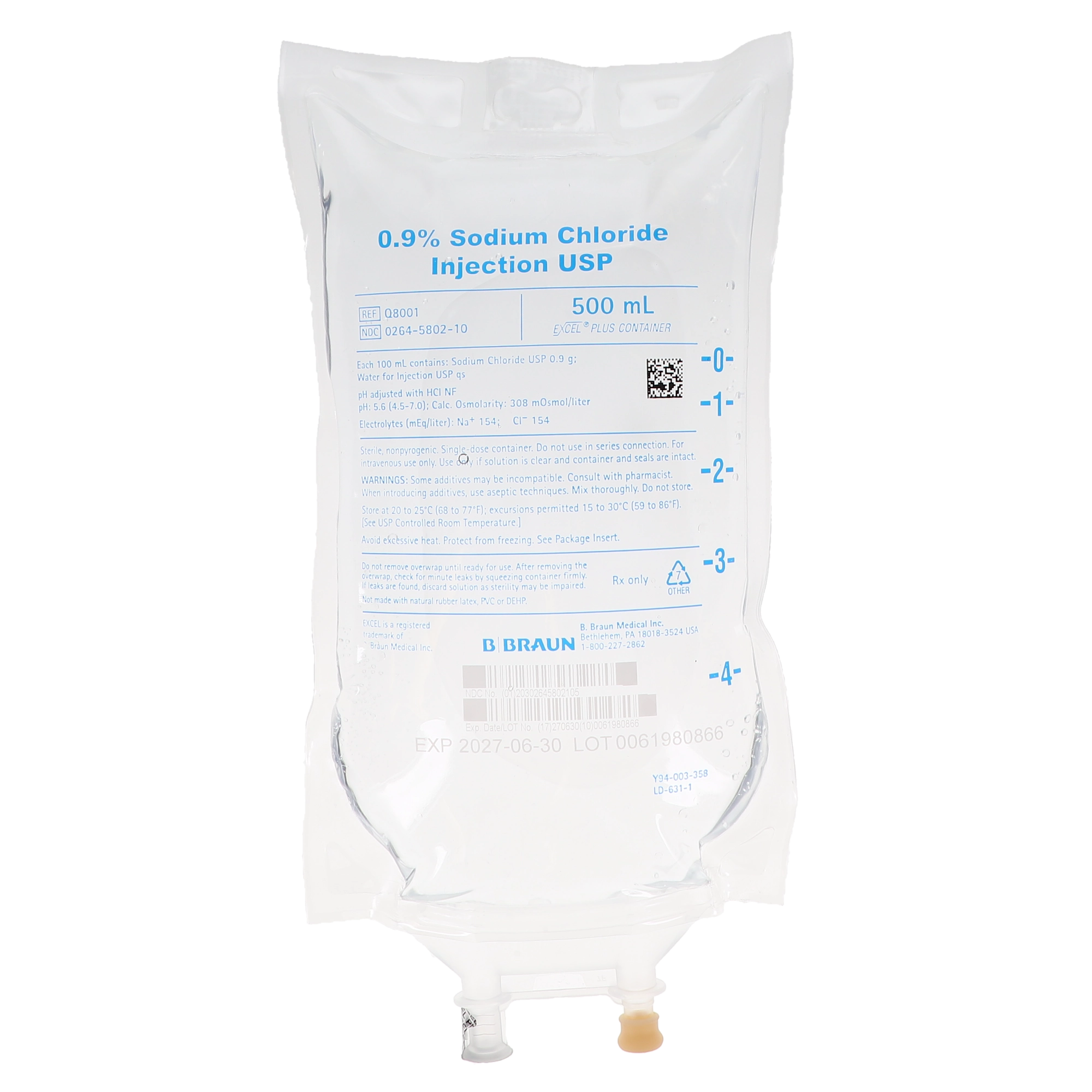 0.9% Sodium Chloride Injection 500mL (replaces BBR-L8001)