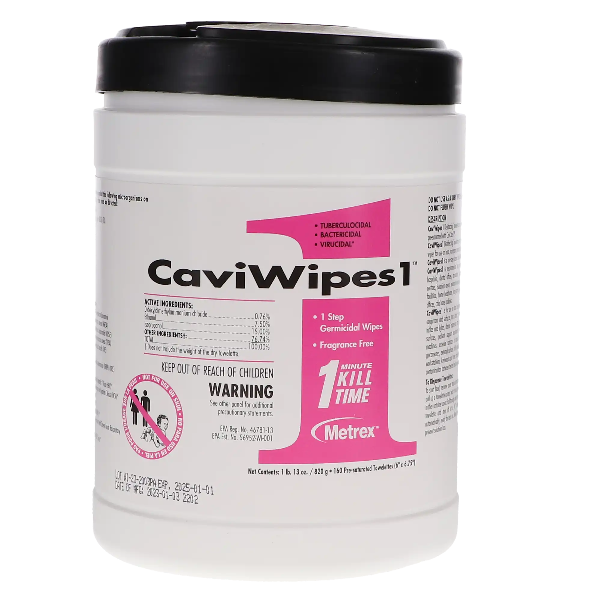 CaviWipes 1 Disinfectant Towelettes