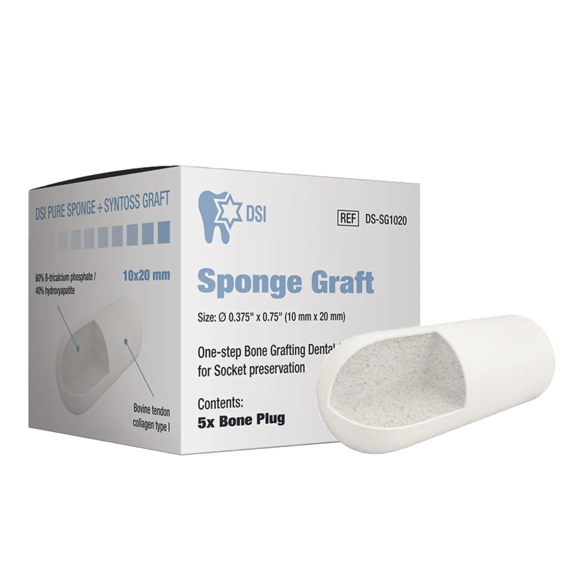 Sponge Graft Collagen Plug With Bone Graft, Sterile, 10mm x 20mm, 5/Box - Complete Buyer’s Guide