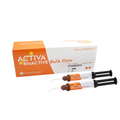 ACTIVA™ BioACTIVE Bulk Flow™ Twin Pack Kit: 10g (2×5g/3mL syringes) + 20 Automix tips, Universal shade (ShadeFusion™)