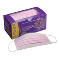 Mexpo - Blossom Pink Ear-Loop Face Mask Latex-Free 50/box Made Of Soft 3-Ply Non-Allergenic Synthetic