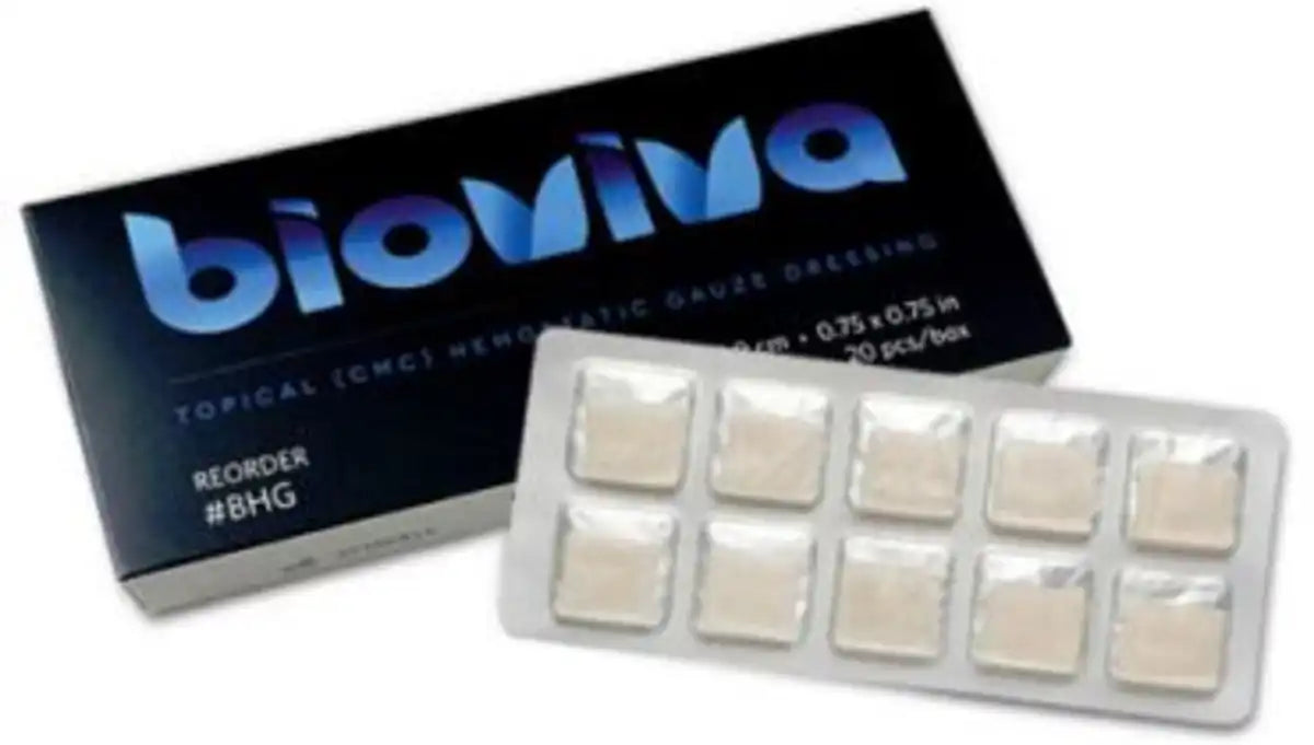 3D - Bioviva Hemostatic Dressing Gauze 20/Bx - (Gelfoam comparable)