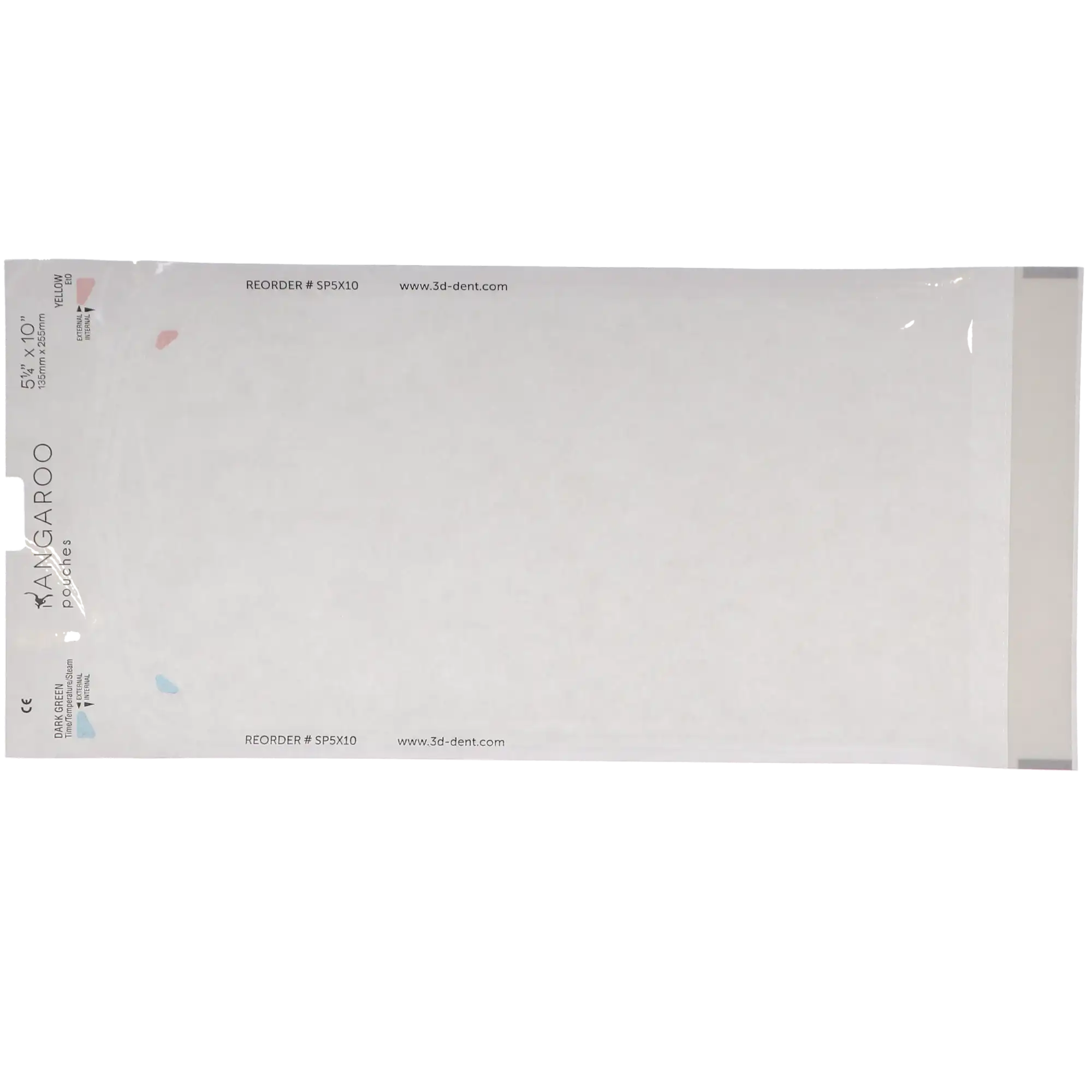 3D - Kangaroo Self-Seal Sterilization Pouches 5.25"X10"   200/bx