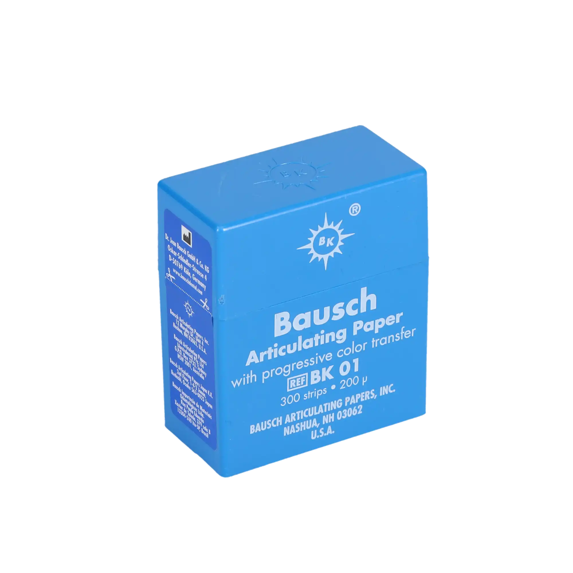 Bausch - Articulating Paper Pre-Cut Strips Blue 300/pk