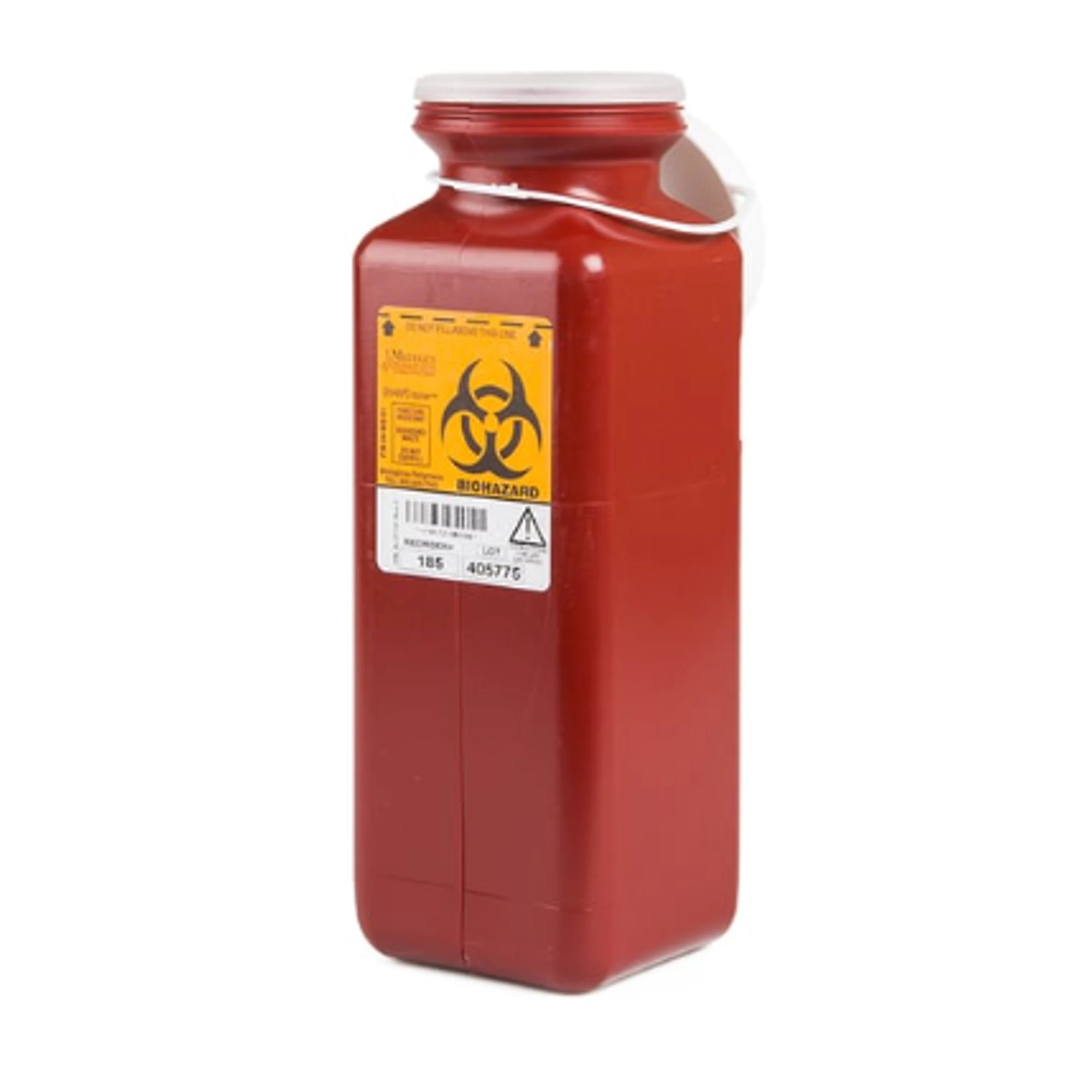 Sharps Container 1.7Qt Tamper Resistant Lid Red