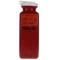 Sharps-Tainers 1.7Qt Tamper-Proof Locking Cap One-Way Safety Insert Red