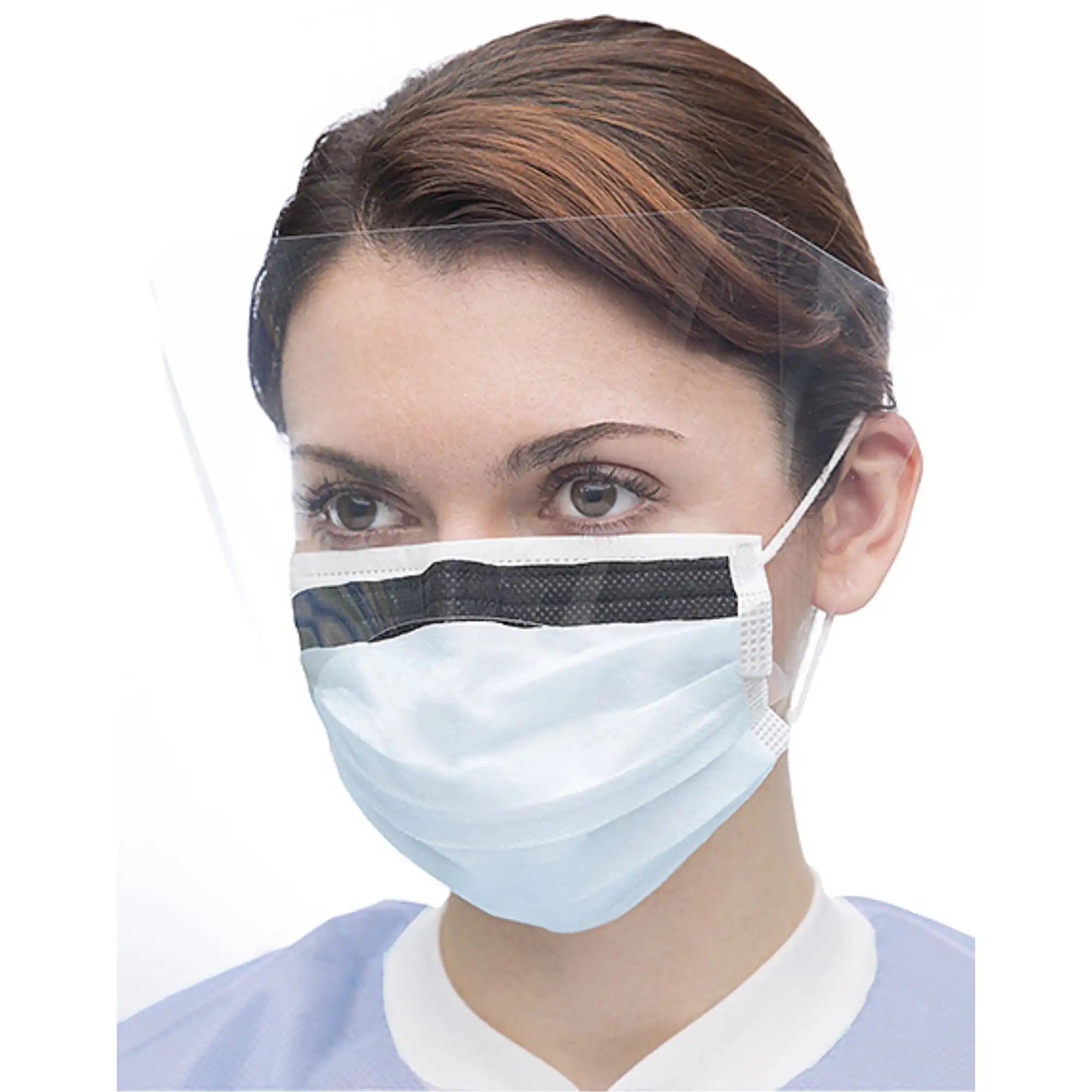 Ultra 3-in-1 Sensitive Ear-Loop Mask With Visor, ASTM Level, SKY Blue, 25/Box - Complete Buyer’s Guide